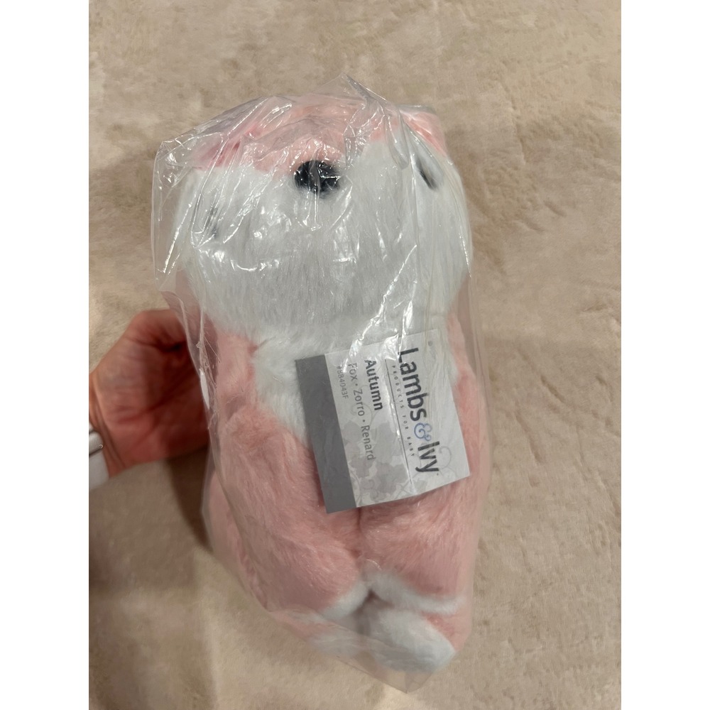 Lambs & Ivy Autumn Fox Plush Baby Pink NWT Woodland Stuffed Animal 884043F